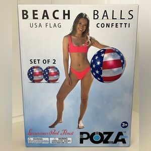2 Beach Balls American Flag Motif